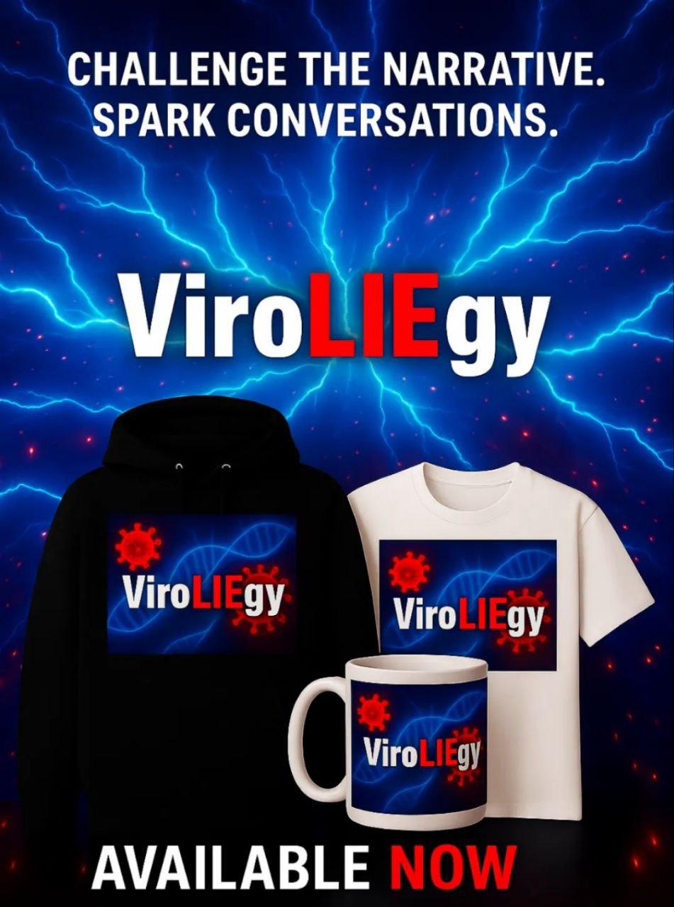 ViroLIEgy merchandise including a hoodie, t-shirt, and mug.